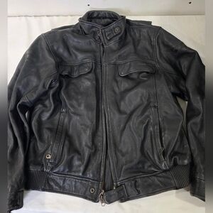 2005 Harley Davidson Men's Black Leather Jackey Size L 97020-06VM - Needs Repair